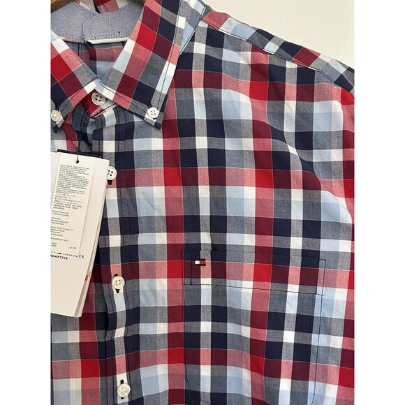 Tommy Hilfiger Mens Shirt Extra Large Button Plaid Adaptive Easy Closure - Picture 2 of 13